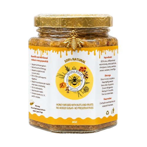 Raw Honey Fiber Blend with Nuts and Dried Fruits